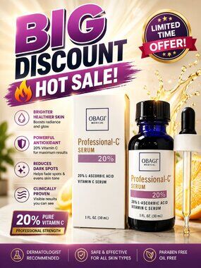 Obagi Professional-C 20% Vitamin C Serum - 1oz - New In Box - Sealed
